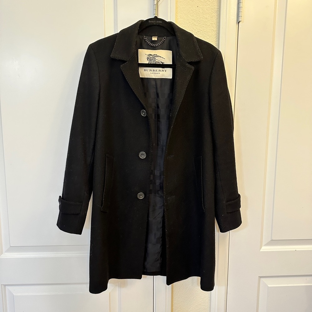 Burberry Man Wool Coat size 44 black